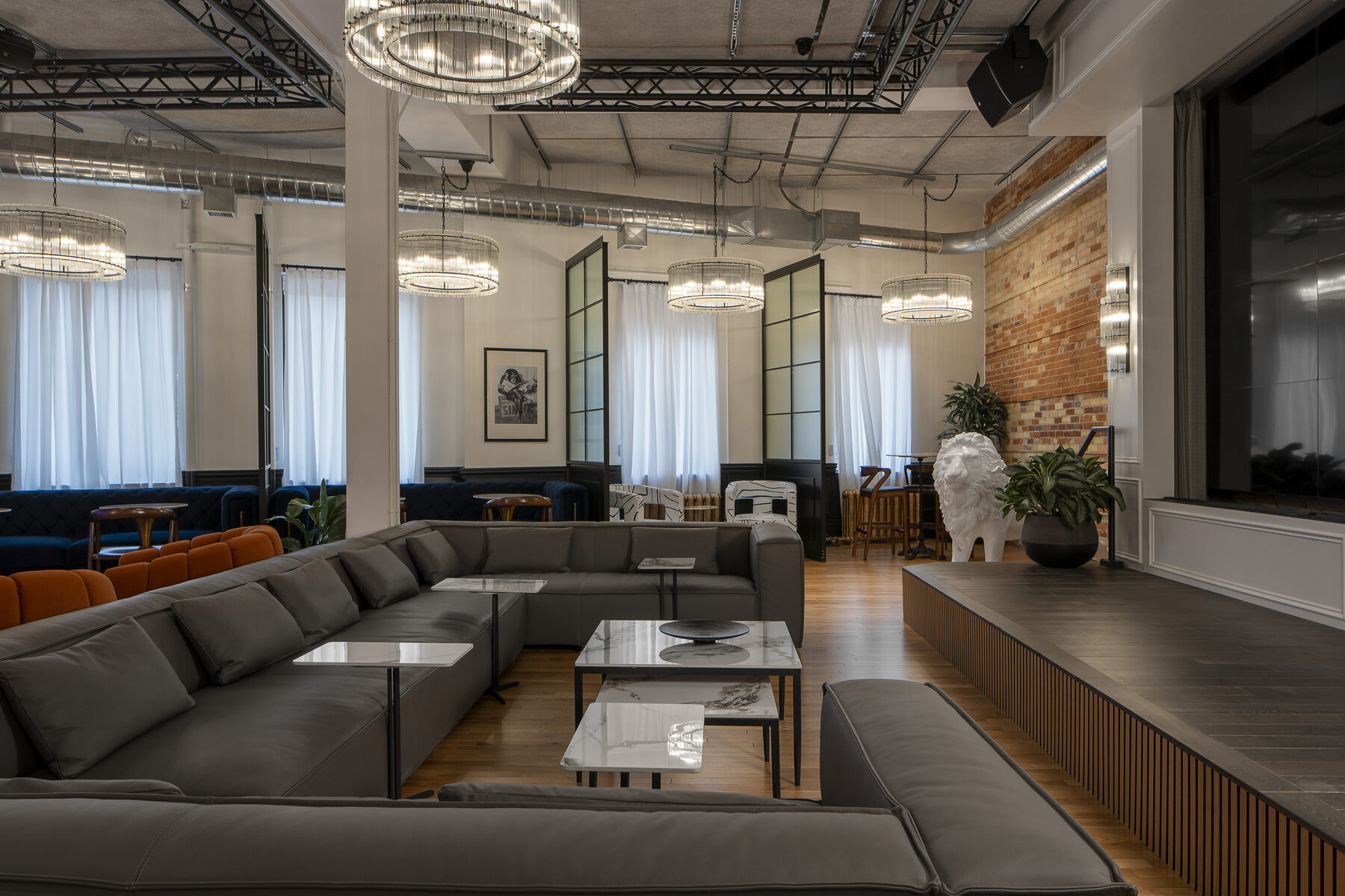 Lounge seating at Den 1880